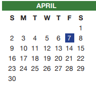 District School Academic Calendar for Bess Race Elementary for April 2023