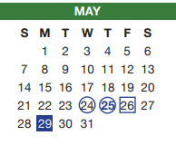District School Academic Calendar for Crowley Alternative School for May 2023