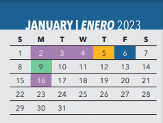 District School Academic Calendar for Anne Frank Elementary School for January 2023