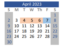 District School Academic Calendar for Carson Elementary for April 2023