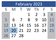 District School Academic Calendar for Carson Elementary for February 2023