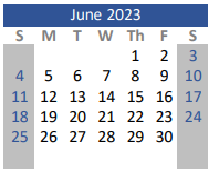District School Academic Calendar for Decatur Middle for June 2023