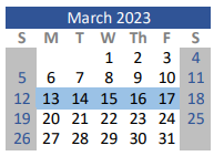 District School Academic Calendar for Decatur Middle for March 2023