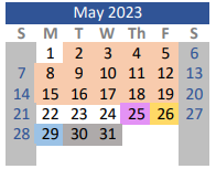 District School Academic Calendar for Rann Elementary for May 2023