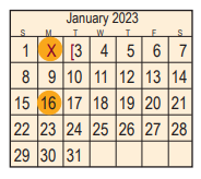 District School Academic Calendar for Parkwood Elementary for January 2023