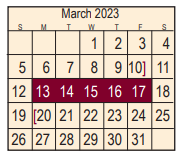 District School Academic Calendar for Jp Dabbs Elementary for March 2023