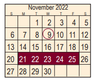 District School Academic Calendar for Fairmont Elementary for November 2022