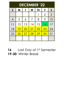 District School Academic Calendar for Edward L. Bouie, SR. Elementary School for December 2022