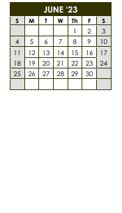 District School Academic Calendar for Ruhuma Junior High School for June 2023