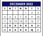District School Academic Calendar for Pathways H S for December 2022