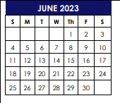 District School Academic Calendar for B Mcdaniel Middle for June 2023