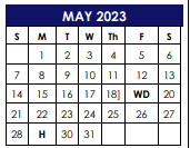 District School Academic Calendar for B Mcdaniel Middle for May 2023