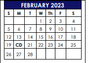 District School Academic Calendar for Layne El for February 2023