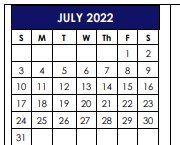 District School Academic Calendar for Lamar El for July 2022