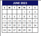 District School Academic Calendar for Lamar El for June 2023