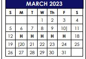 District School Academic Calendar for Golden Rule Elementary for March 2023