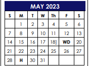 District School Academic Calendar for Golden Rule Elementary for May 2023
