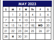 District School Academic Calendar for Lamar El for May 2023