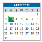 District School Academic Calendar for Fred N Thomas Career Education Center for April 2023