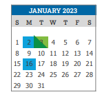 District School Academic Calendar for Brown Elementary School for January 2023