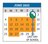 District School Academic Calendar for Southmoor Elementary School for June 2023