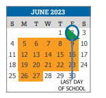 District School Academic Calendar for Grant Middle School for June 2023