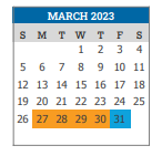 District School Academic Calendar for Del Pueblo Elementary School for March 2023