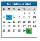 District School Academic Calendar for Bradley Elementary School for September 2022