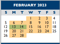 District School Academic Calendar for Hoyt Middle School for February 2023