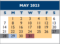 District School Academic Calendar for Merrill Middle School for May 2023