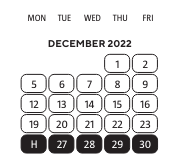 District School Academic Calendar for Kettering High School for December 2022