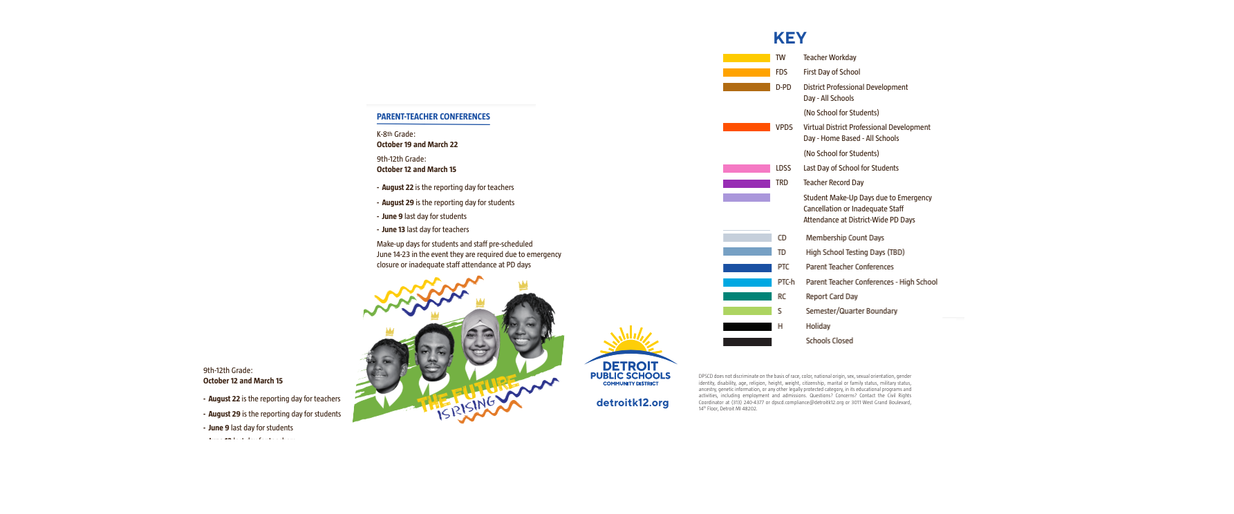 District School Academic Calendar Key for Foreign Language Immersion