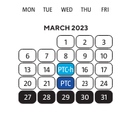 District School Academic Calendar for Foreign Language Immersion for March 2023