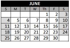District School Academic Calendar for Mountain Ridge Middle School for June 2023