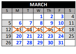 District School Academic Calendar for Renaissance Expedition Learn Outward Bound School for March 2023