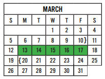District School Academic Calendar for Walnut Springs Elementary School for March 2023