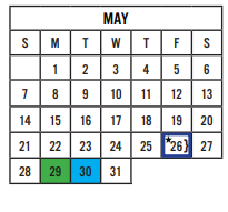 District School Academic Calendar for Dripping Springs Elementary School for May 2023