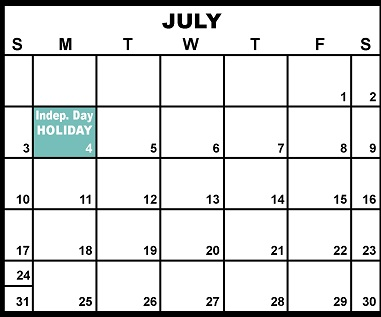 District School Academic Calendar for East Senior High for July 2022