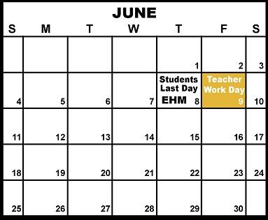 District School Academic Calendar for Morgan Park Middle for June 2023