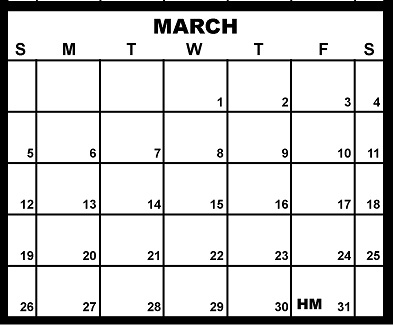District School Academic Calendar for Duluth Online Program for March 2023