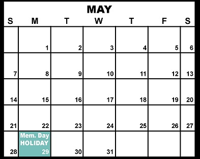 District School Academic Calendar for Bethany Crises Shelter for May 2023