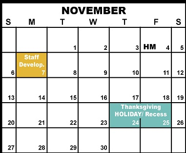 District School Academic Calendar for Morgan Park Middle for November 2022