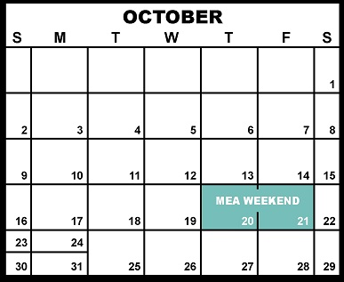 District School Academic Calendar for Miller-dwan Adoc for October 2022