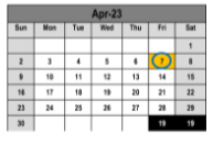District School Academic Calendar for P A C E School for April 2023