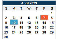 District School Academic Calendar for Club Boulevard Elementary for April 2023