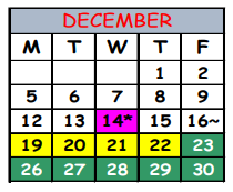 District School Academic Calendar for Andrew A. Robinson Elementary School for December 2022