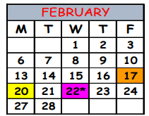 District School Academic Calendar for Joseph Stilwell Middle School for February 2023