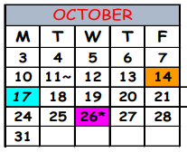 District School Academic Calendar for Andrew A. Robinson Elementary School for October 2022