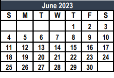 District School Academic Calendar for Alter Discipline Campus for June 2023