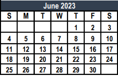 District School Academic Calendar for Bryson Elementary for June 2023